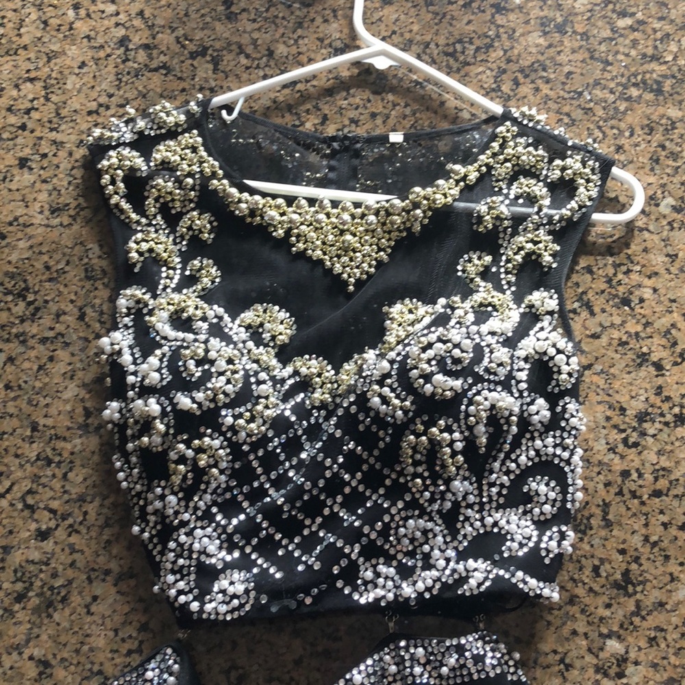 Beautiful hand beaded prom dress